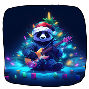 Karácsonyi Lofi Gitáros Panda